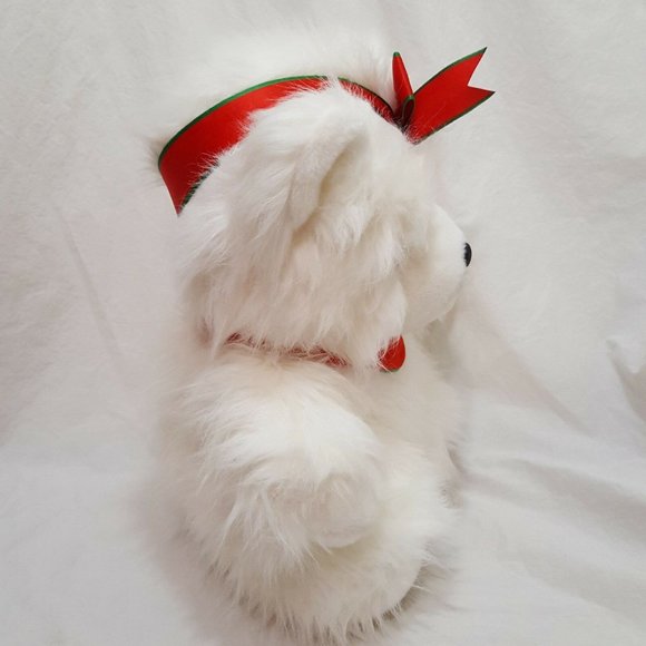 Christmas Girl Teddy Bear Plush Stuffed 1987 15 Christmas Girl Teddy Bear Plush Stuffed 1987 15\